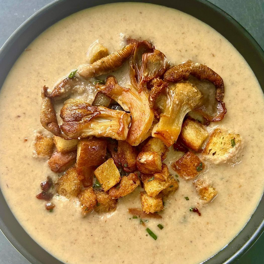 Cream of Oyster mushroom soup